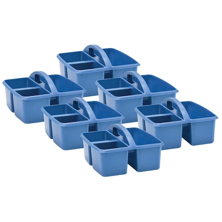 Teacher Created Resources Storage Bin, Plastic, Slate Blue, 6 PK 20443